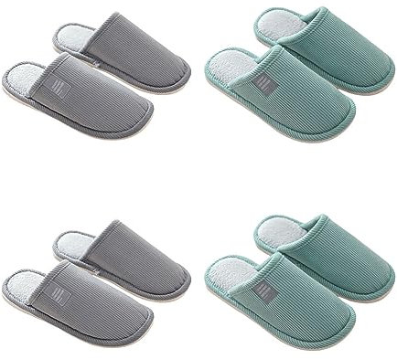 Teceyfeet 4 Paia Pantofole Donna Invernali Ciabatte Ospiti Lavabili Pantofola Comoda Ciabatte Pelose Calde Casual da per Unisex Slipper Pantofole per Ospiti
