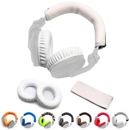 Voarmaks Almohadillas de repuesto y fundas de almohada de arco para auriculares de proteína de cuero grueso y suave, compatibles con Pioneer HDJ-X5 X5BT HDJ-X7 X7BT HDJ-X10 DJ-Headset-auriculares, con