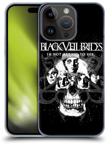 Head Case Designs Offizielle Black Veil Brides Schädel-Gesichter Kunst Der Band Harte Rueckseiten Handyhülle Hülle Huelle kompatibel mit Apple iPhone 15 Pro