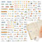 BETESSIN 6 Blätter Budget Planner Sticker Französische Beschriftung Budget Binder Aufkleber Bunte Budgetplaner Zubehör Stickers mit Cartoon-Muster für Bindertaschen Spar Challenge Geld Organizer