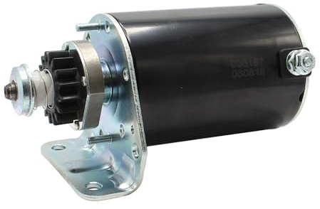 Anlasser SECURA 16 Zähne Kunststoffritzel kompatibel mit Briggs & Stratton Motoren und John Deere Rasentraktoren, Vgl-Nr. 399169