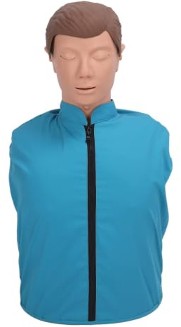 NSXAYIWE Trainingspuppe Für Herz-Lungen-Wiederbelebung, Professionelle CPR-Schaufensterpuppen Für Erwachsene, Gummi-Halbkörper-Künstliche Beatmung, Menschliches Modell Für Die Lehrausbildung