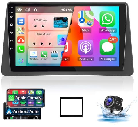 【8 Kern 4+64G】 Hodozzy Carplay Autoradio für Opel Mokka 1 2012-2016/Buick Encore 2013-2015, 9 Zoll Touchscreen Android Autoradio mit Android Auto/WiFi/GPS/RDS/FM/Bluetooth/USB+Rückfahrkamera