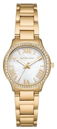 Michael Kors Sage Watch for Women, Quartz Three Hand Movement with Stainless Steel or Leather Strap