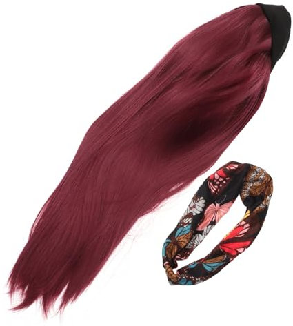 MAGICLULU Perücke Für Damen Mit Haarband Realistische Lange Perücke Haarschmuck Für Mädchen Modeaccessoire Für Festivalpartys Und Bühnenauftritte