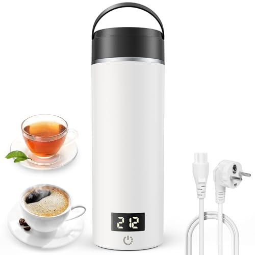 AIRMSEN Bollitore Piccolo con 6 Impostazioni di Temperatura, Mini Bollitore Elettrico da 500 ml con Acciaio Inossidabile 316, 4 Modalità di Mantenimento in Caldo e Display a LED Della Temperatura