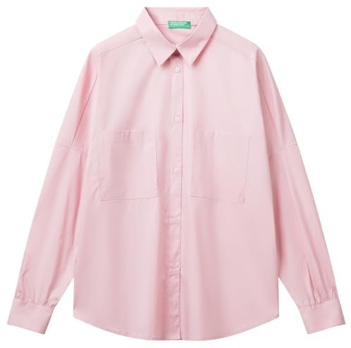 United Colors of Benetton Camicia 54KXDQ0B2, Rosa, M Donna