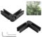 UFURMATE Verre à pince en verre 2Pcs support en verre réglable pour Balustrade Balustrade clôture de piscine Angle 90°-180° pince en verre pour 10-12mm d’épaisseur de verre (noir)