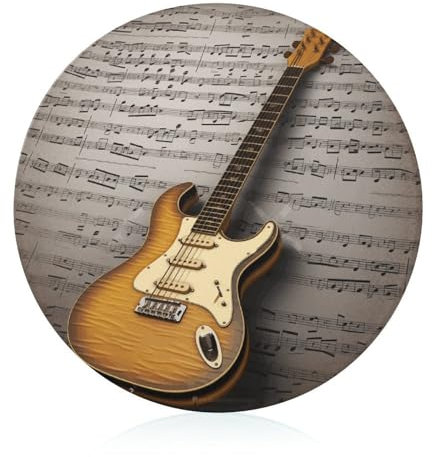 Glas-Schneidebrett, Noten-Gitarren-Druck, Glasschneidebrett, kleines Schneidebrett, tragbares Schneidebrett, Obstschneidebrett
