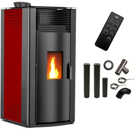 Estufa de pellets de aire Anita 15 kW Bordeaux Sannover + kit de conexión fumistería