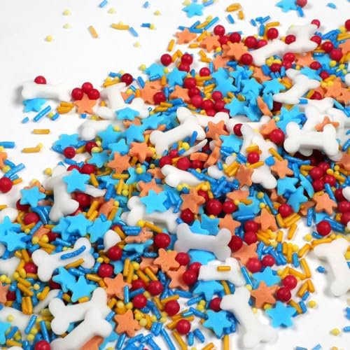 Streuselheld Superhero Puppy 80g Streusel zum Dekorieren und Verzieren von Gebäck aller Art wie Torten Kuchen Keksen Zuckerstreusel