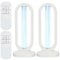 UV Desinfektionsturm Uv Lampe, UV Sterilisator UVC Lampe Desinfektion, UV KeimtöTende Lampe Uv Sterilisator Desinfektion Mit 3-Gang-Timing Und Fernbedienungsfunktion (Weiß, 2PCS)