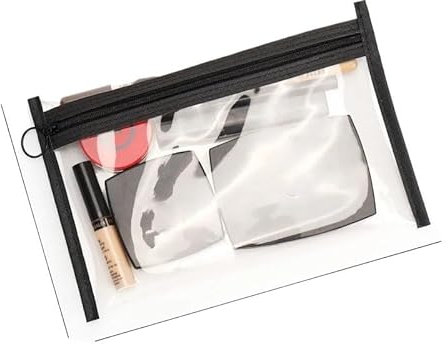 Kosmetiktasche Waschbare transparente Kosmetiktasche for Frauen, durchsichtiger Reißverschluss, Make-up-Tasche, Reise-Make-up-Pinselhalter for Frauen, Organizer, Kulturbeutel, Clutch(L 22.5*W 15.5cm)