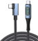 Bloomique 240W USB C to USB C Cable, Fast Charging USB Cable Display with Thunderbolt 3 Right Angle Braided Nylon PD Type C Cable Cord USB 4 Cable Support 8K @ 60Hz UHD Video 40 Gbps Data Cable (1M)