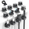 8 PCS Magnetic Desk Cable Clips Management, Self Adhesive Wire Holder, Cord Anchor, Phone Charging Cable Keeper for USB, Wall, Car, Office, Home, with Black Cable Tie (7mm)
