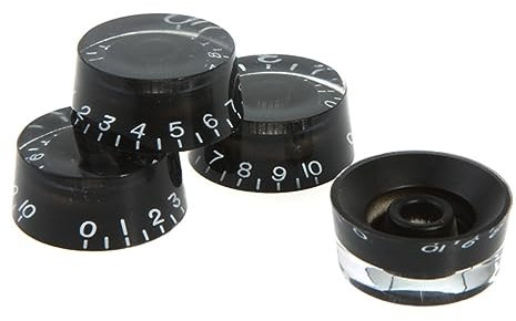 Garneck 4 Stück Speed Knobs Für E-Gitarre - Lautstärkeregler Und Potiknöpfe Ersatzteile Für E Gitarren Ideal Für Die Anpassung Und Reparatur Von Modellen