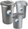 Home Centre Indoor Outdoor Clip On Locking Lid Set of 3 Grey Plastic Waterproof Waste Bin Garden Garage Office Kitchen Home Suitable Dustbin Sturdy Heavy Duty Rubbish Recycle Sortation 8l 23l 46l