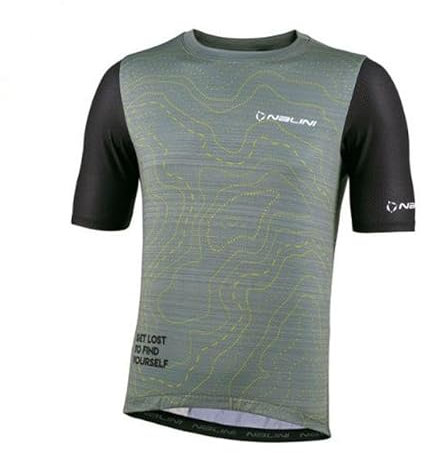 Nalini Herren New Gravel Shirt Radtrikot, olivgrün, Small