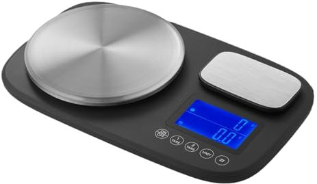 Dual Platform Kitchen Scale,10kg/0.1g Stainless Steel Weighing Scales Kitchen,2 Precisions 7 Units High Precision Food Scale with LCD Display,Tare Summation Function,for Baking,Cooking,Jewelry