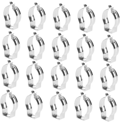 SOLUSTRE 50 Stück Lampenbefestigungsclip Led-lampenhalterung Led-leuchtstoffröhren-clip Lampenmontagehalterung Halterung Für Lichtröhrenhalter Lichtlampenhalterung Manganstahl