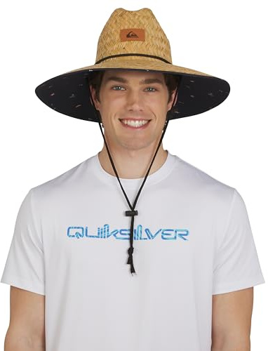 Quiksilver Wide Brim Outdoor Sun Protection Lifeguard Chapeau de Soleil, Bleu Marine, S/M Homme