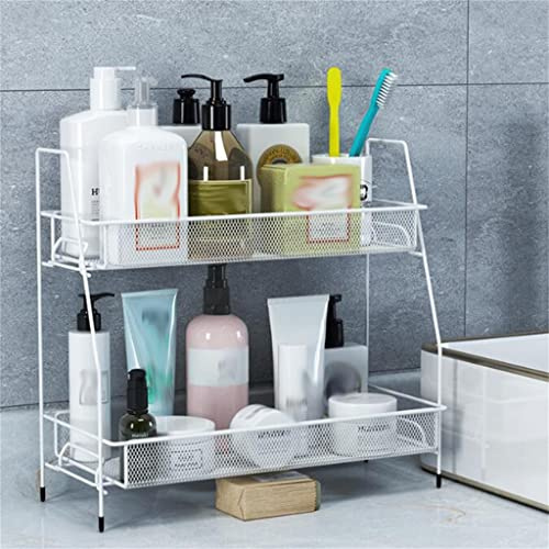 MWUCAIXIA Costic Shelf Bathroom Shelf Bathroom Countertop Toilet Washstand Long Storage Double-Layer Storage Rack (Color : D, Size : Multi-Layer) (E Multi)