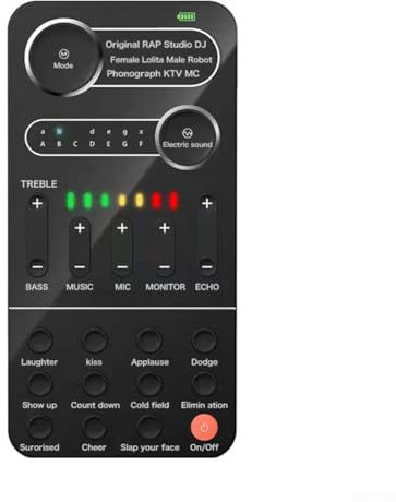 Améliorez votre créativité avec une carte son portable offrant 9 effets pour chanter en direct sur des appareils mobiles (jeu de cartes son)