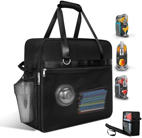 LOLLIDO Tragetasche für Ninja Slushi FS300/301, Aufbewahrungstasche | Tragbare, Seitenöffnung, Schwarz, Staubschutzabdeckung, Tasche für Slushie-Maschine, Reisetasche für SLUSHi Drink Maker