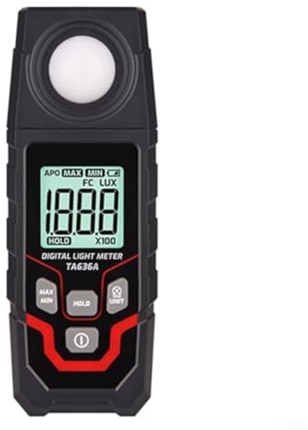 Besshepplo Farbtemperatur-Tester, digitales Beleuchtungsmessgerät, LED-Beleuchtung, Test-Messgerät, fotografisches Leuchtdichtemessgerät für industrielle kommerzielle Messung