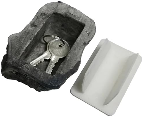 Jrudjsnhhty Garden Simulation Stone Spare Key Box Stone Key Anti-Lost Insurance Key Storage Box Outdoor Garden