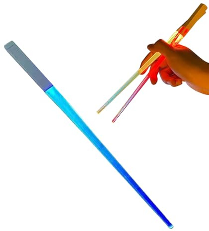 Leuchtende Essstäbchen, wiederverwendbar, lustige Essstäbchen mit LED-Licht, 9 Farbwechsel, Küchengeschirr, Esszimmer, Dekoration für Party, Snacks, Picknick, Weihnachten, Restaurant, Camping