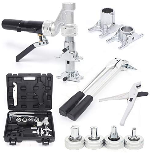 MIUKYUI Hydraulik Presszange Komplett Set mit 360° Drehkopf für Rohre 16-32 mm Spreizzange und Rohrschneider Das vielseitige Werkzeug für Heizungs und Wasserinstallationen