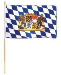 Bayern München Stock-Flagge 26 x 40: Weiß-Blau, Patriotisch, Banner, Outdoor-Events, Versammlungen, Innenraum-Dekoration, Alle Gelegenheiten