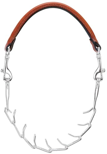 Weaver Leather Livestock Pronged Chain Goat Collar Chestnut, 24-Inch