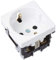 Simon 27472-65, Base de Enchufe con Tapa, Blanco/Marfil