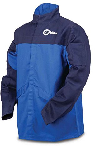 Miller Electric Welding Jacket, Royal/Nvy, Ctn INDURA, XL