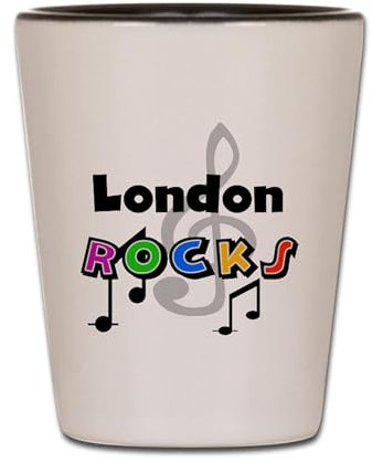 CafePress London Rocks Unique and Funny Shot Glass