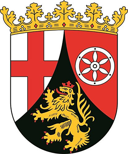 U24 Aufkleber Rheinland-Pfalz Wappen Autoaufkleber 20 x 24 cm Sticker Konturschnitt