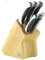 Ross Henery Professional Set Coltelli da Cucina 6 Pezzi, Include Affilacoltelli con Blocco in Legno di Quercia Solido
