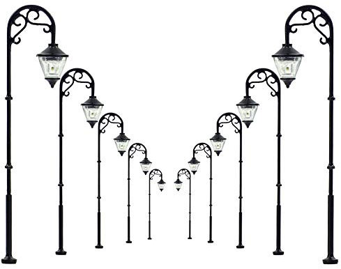 Evemodel 10 STK. 63mm Spur H0 / 00 LED Leuchte Straßenlampen NEU LYM55