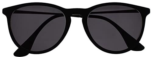 OPULIZE Jet Grande Nero Gommato Argento Braccia Uomo Donna Lettori Sole Occhiali Da Lettura UV400 S96-1 +1,50