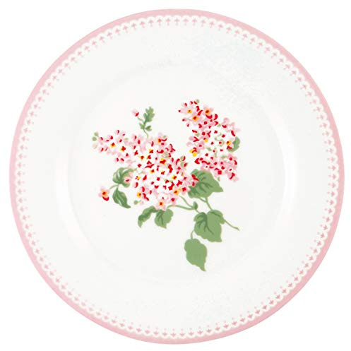 GreenGate - Teller, Kuchenteller, Frühstücksteller - Luna White - Porzellan - D 20,5 cm