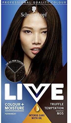 Schwarzkopf LIVE Colour + Moisture, Permanent Brown Hair Dye, For All Hair Textures, Keratin Plex to Strengthen and Protect Hair - Truffle Temptation MO5