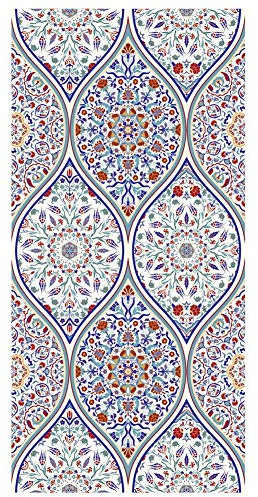 Ommda Fensterfolie Orientalisch Sonnenschutz Hitzeschutz Lichtdurchlässig 3D Lichtblick Fensterfolie Selbstklebend Statisch Klebefolie Ohne Kleber,CM1023-1,58x120cm