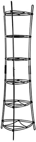Lodge 6-Tier, Kitchen and Pantry Cast Iron Cookware Storage Organizing Tower, Steel Construction, Matte Black, 32.67 x 20.19 x 6