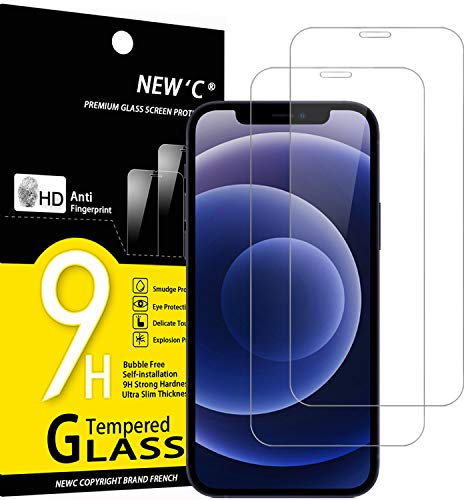 NEW'C 2 Stück für iPhone 12 Mini für Panzerglas (5,4 Zoll), Frei von Kratzern, 9H Härte, HD Displayschutzfolie, 0.33mm Ultra-klar, Ultrabeständig
