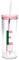 Kate Spade New York Insulated Initial Tumbler with Reusable Straw, 20 Ounce Acrylic Travel Cup with Lid, E (Pink)