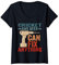 Damen Cricket And Beer Can Fix Anything Funny T-Shirt mit V-Ausschnitt