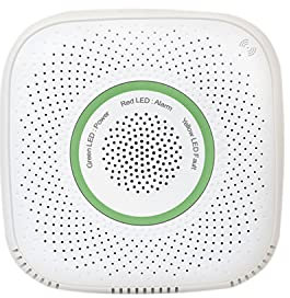 Shelly Gas CNG - Détecteur de Fuite de gaz connecté WiFi, Alarme Fuite de gaz Naturel comprimé Méthane, Alerte sonore ≥70dB, LED et Notification téléphone, Plug-in, Commande app Shelly, Ignifuge