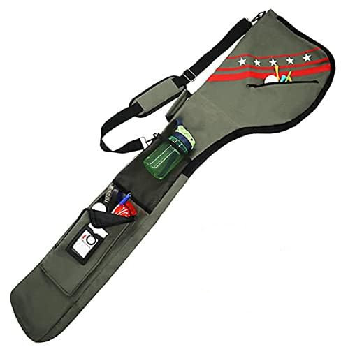 Golf Sunday Bag Tragebag für Herren Damen Driving Range Training, Golftasche Golfschläger Tasche Case Leicht Portable (Grau)